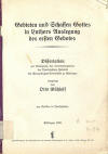 Gühloff, Otto: Gebieten und Schaffen Gottes in Luthers Auslegung des ersten Gebotes. Dissertation. Göttingen: 1939; 101 S.