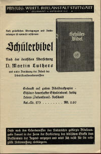 Stuttgarter Bibel-Prospekt 1938